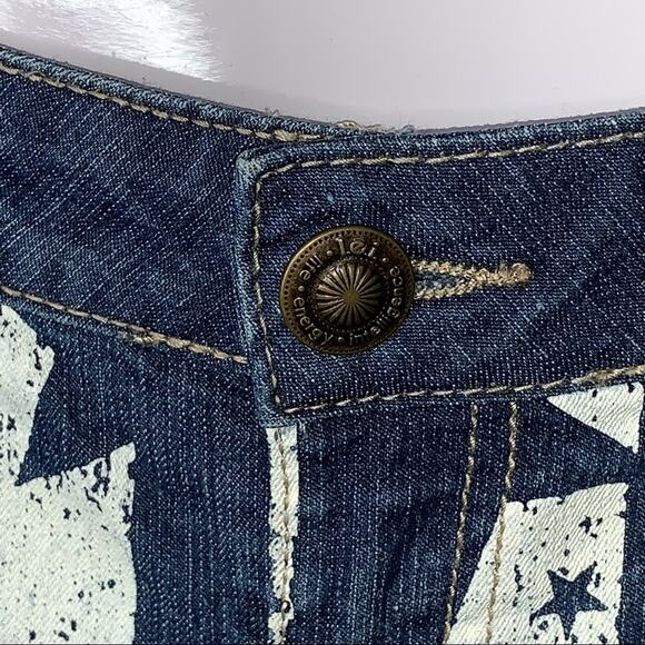 lei Ashley Low Rise Montana Shorts Size 5 Patriotic Stars and Stripes gr… - Picture 7 of 12